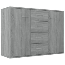 Dressoir 88X30X65 Cm Bewerkt Hout Eikenkleurig Grijs sonoma