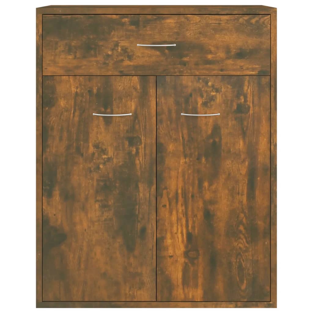 Dressoir 60x30x75 cm bewerkt hout gerookt eikenkleurig Gerookt eiken