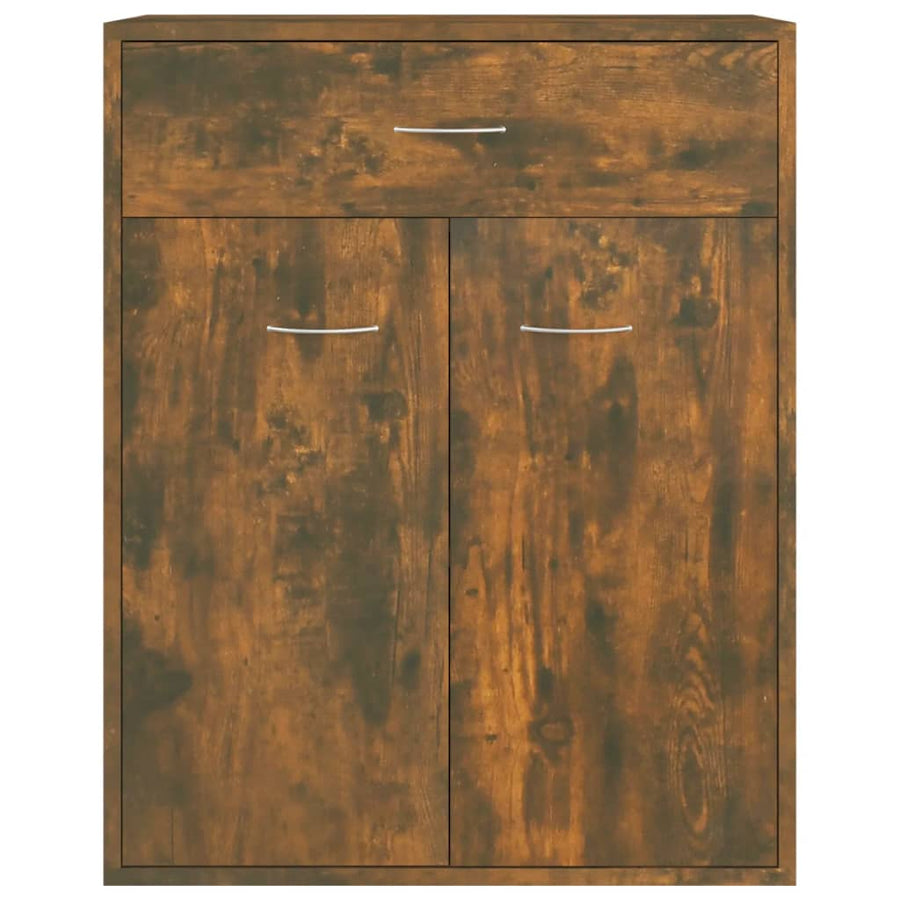 Dressoir 60x30x75 cm bewerkt hout gerookt eikenkleurig Gerookt eiken