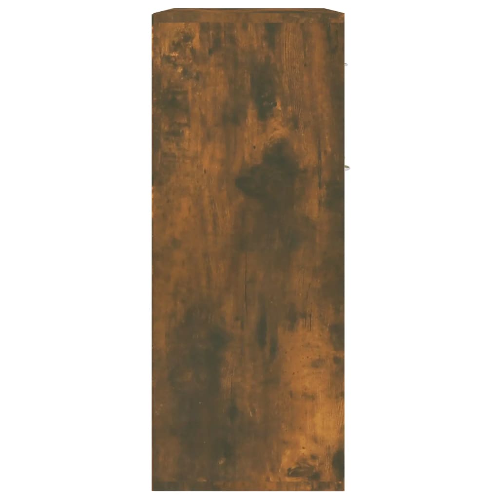 Dressoir 60x30x75 cm bewerkt hout gerookt eikenkleurig Gerookt eiken