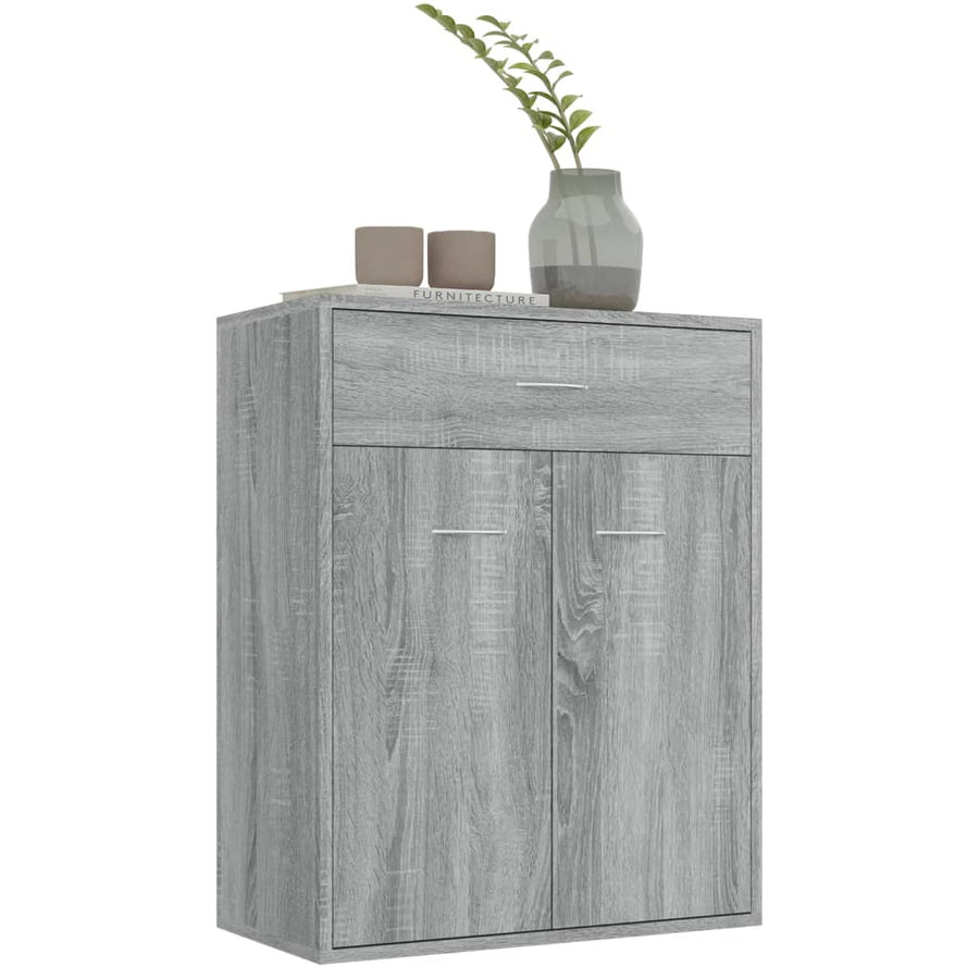 Dressoir 60x30x75 cm bewerkt hout grijs sonoma eikenkleurig Grijs sonoma