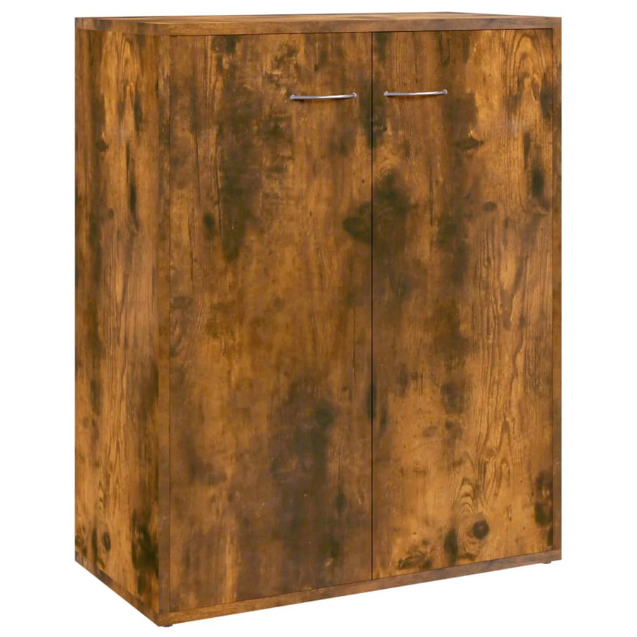 Dressoir 60X30X75 Cm Bewerkt Hout Kleurig Gerookt eiken