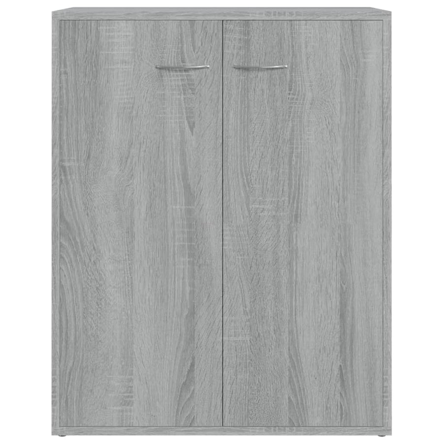 Dressoir 60X30X75 Cm Bewerkt Hout Eikenkleurig Grijs sonoma