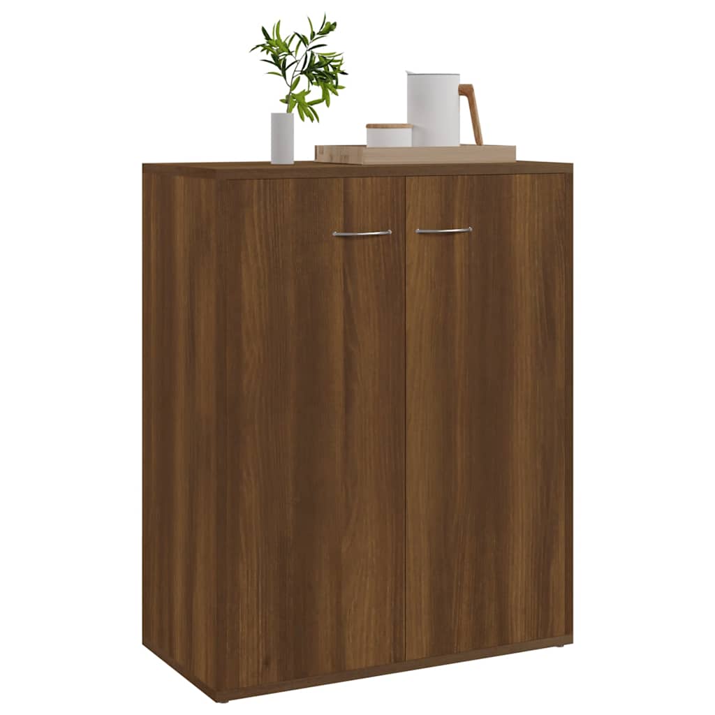 Dressoir 60x30x75 cm bewerkt hout bruin eikenkleur
