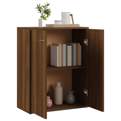 Dressoir 60x30x75 cm bewerkt hout bruin eikenkleur