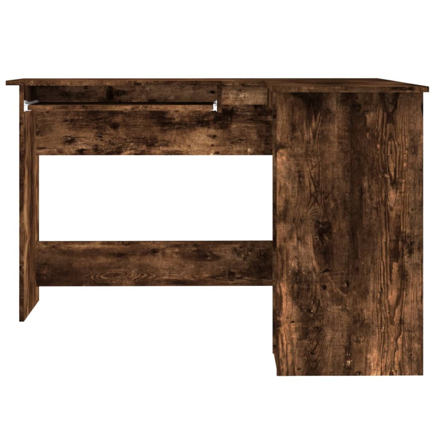 Hoekbureau 120X140X75 Cm Bewerkt Hout Kleurig Gerookt eiken