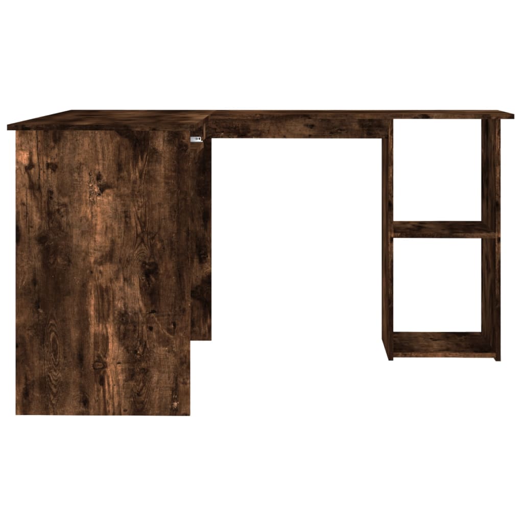 Hoekbureau 120X140X75 Cm Bewerkt Hout Kleurig Gerookt eiken