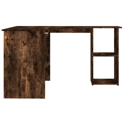 Hoekbureau 120X140X75 Cm Bewerkt Hout Kleurig Gerookt eiken