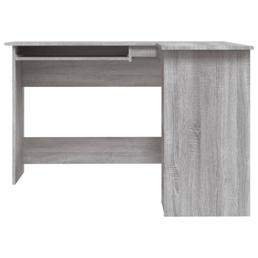 Hoekbureau 120X140X75 Cm Bewerkt Hout Eikenkleurig Grijs sonoma