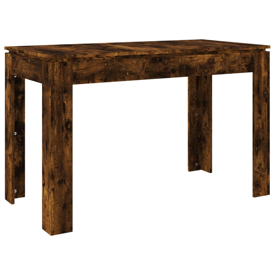 Eettafel 120x60x76 cm bewerkt hout gerookt eikenkleurig Gerookt eiken