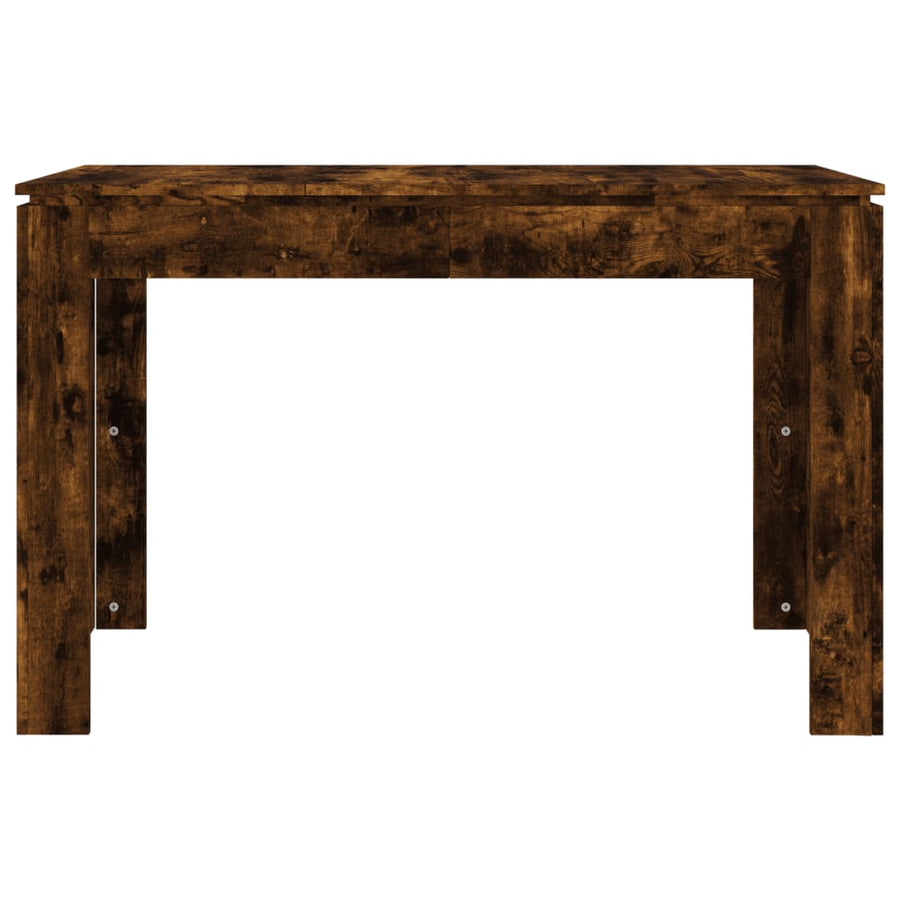 Eettafel 120x60x76 cm bewerkt hout gerookt eikenkleurig Gerookt eiken