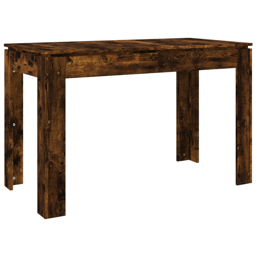 Eettafel 120x60x76 cm bewerkt hout gerookt eikenkleurig Gerookt eiken