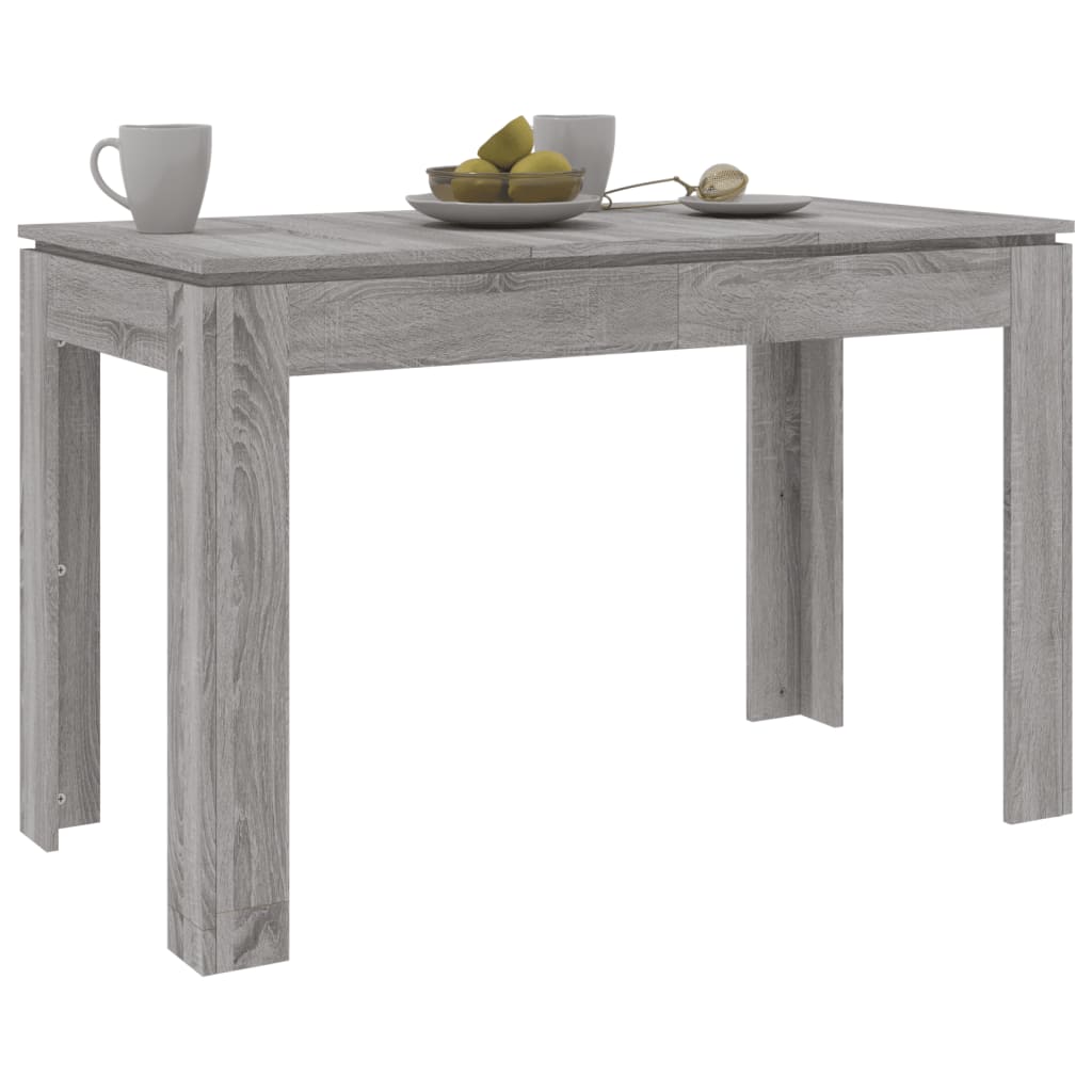 Eettafel 120x60x76 cm bewerkt hout grijs sonoma eikenkleurig Grijs sonoma
