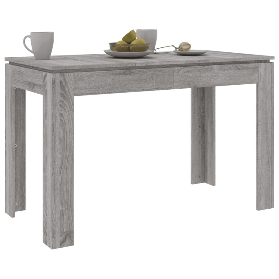 Eettafel 120x60x76 cm bewerkt hout grijs sonoma eikenkleurig Grijs sonoma