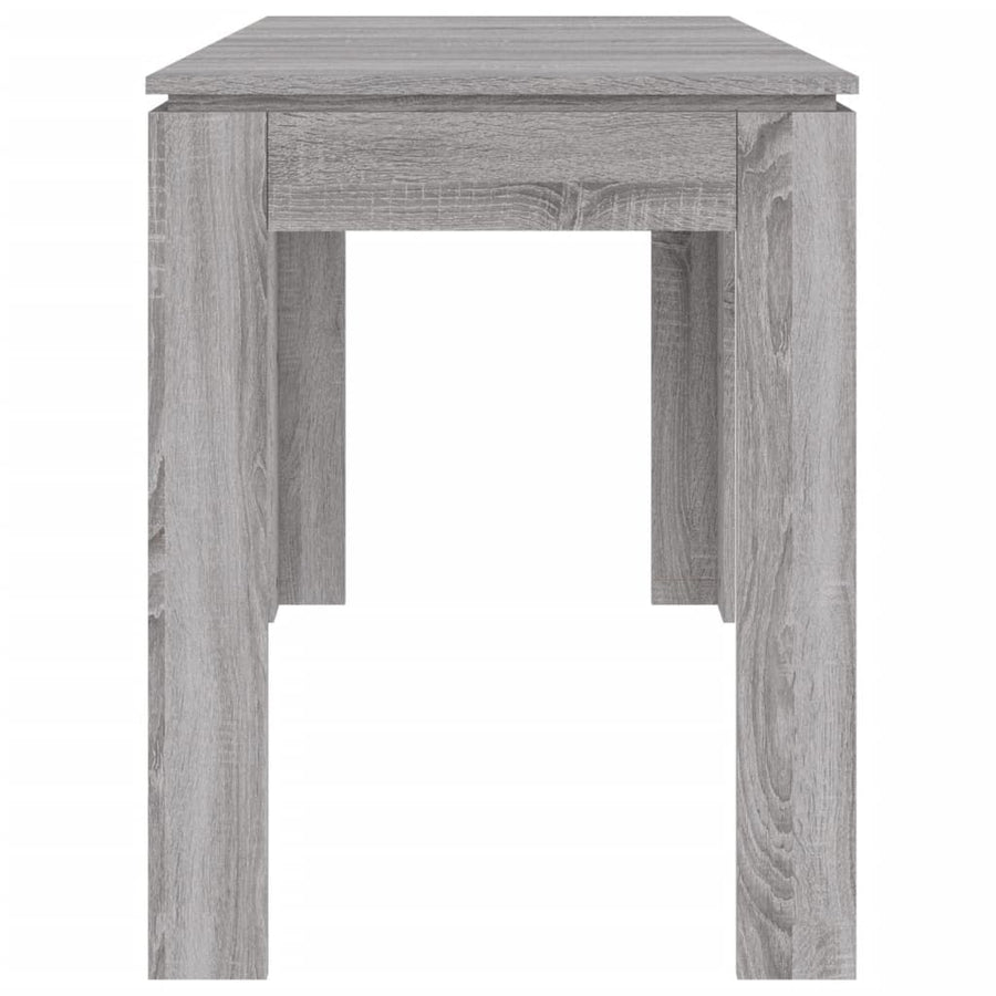 Eettafel 120x60x76 cm bewerkt hout grijs sonoma eikenkleurig Grijs sonoma