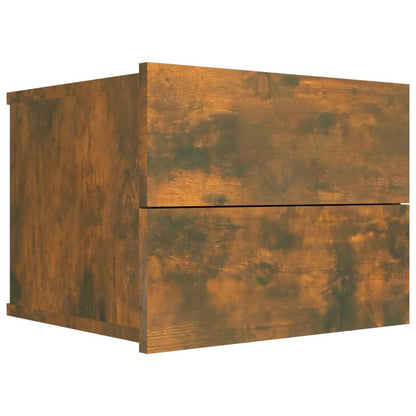 Nachtkastje 40x30x30 cm bewerkt hout gerookt eikenkleurig 1 Gerookt eiken