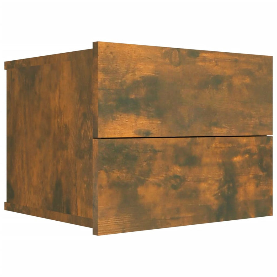 Nachtkastjes 2 st 40x30x30 cm bewerkt hout gerookt eikenkleurig 2 Gerookt eiken