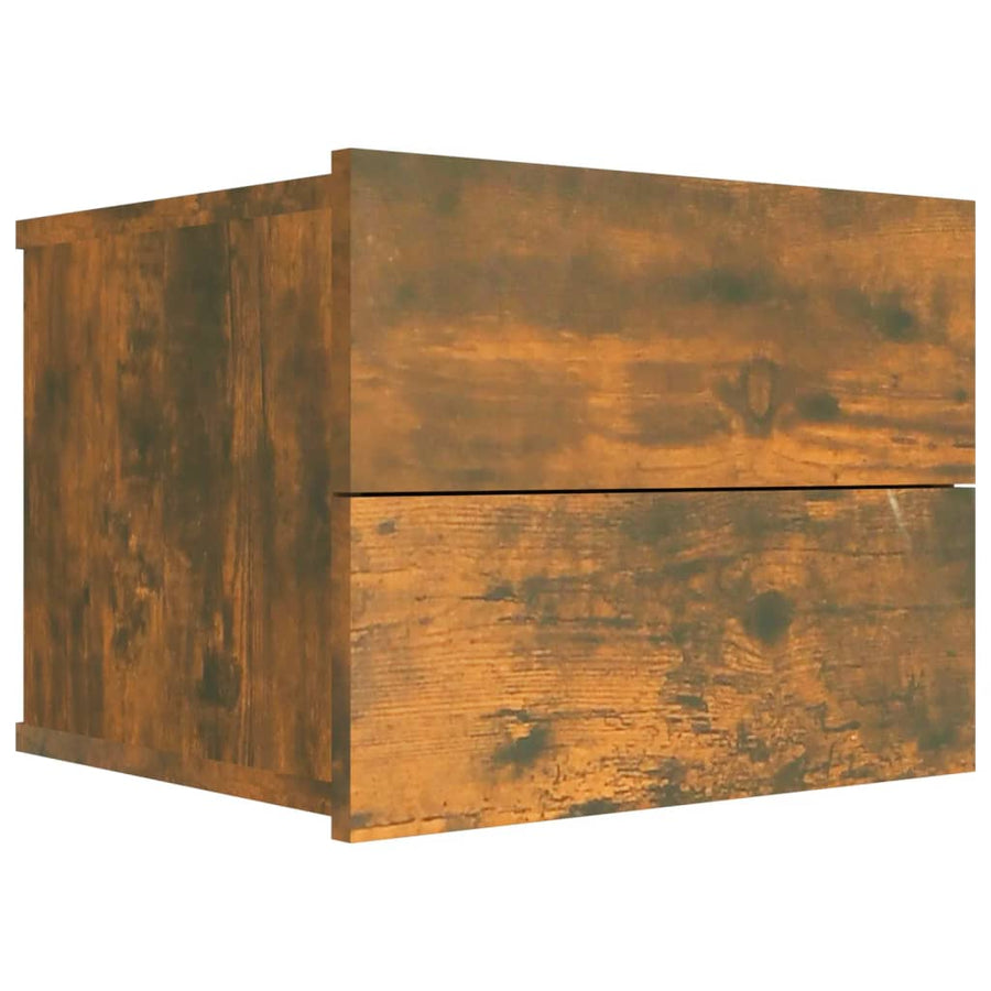 Nachtkastjes 2 st 40x30x30 cm bewerkt hout gerookt eikenkleurig 2 Gerookt eiken