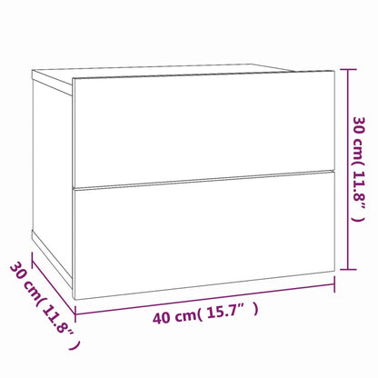 Nachtkastjes 2 st 40x30x30 cm bewerkt hout gerookt eikenkleurig 2 Gerookt eiken