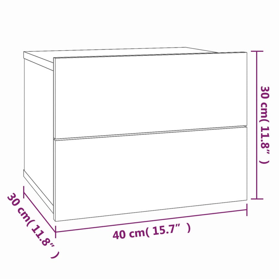 Nachtkastjes 2 st 40x30x30 cm bewerkt hout gerookt eikenkleurig 2 Gerookt eiken