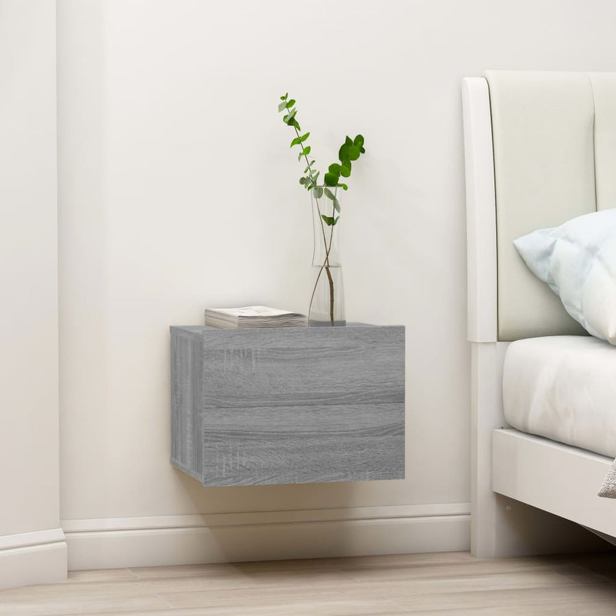 Nachtkastjes 2 st 40x30x30 cm bewerkt hout grijs sonoma eiken 2 Grijs sonoma