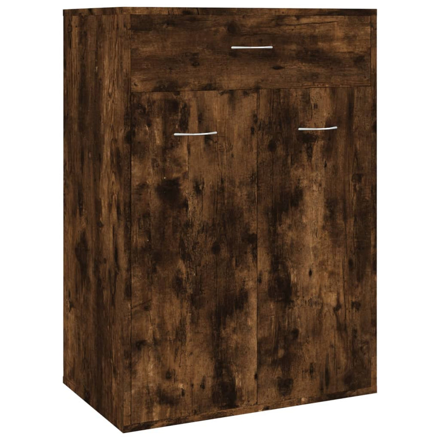 Schoenenkast 60x35x84 cm bewerkt hout gerookt eikenkleurig Gerookt eiken