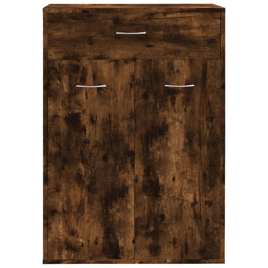Schoenenkast 60x35x84 cm bewerkt hout gerookt eikenkleurig Gerookt eiken