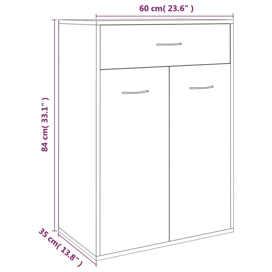 Schoenenkast 60x35x84 cm bewerkt hout gerookt eikenkleurig Gerookt eiken