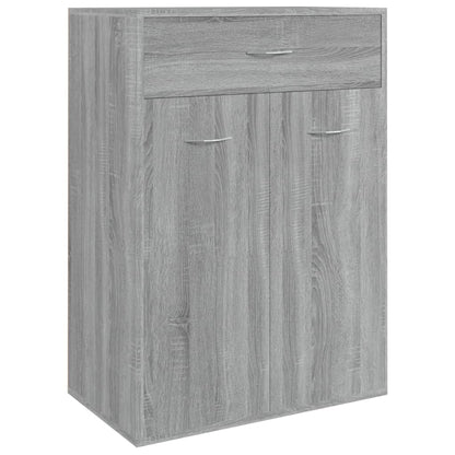 Schoenenkast 60x35x84 cm bewerkt hout grijs sonoma Grijs sonoma