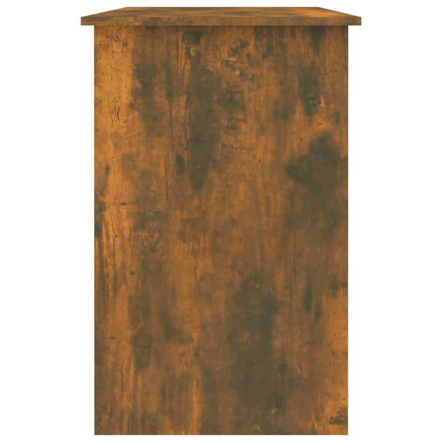 Bureau 100x50x76 cm bewerkt hout gerookt eikenkleurig Gerookt eiken