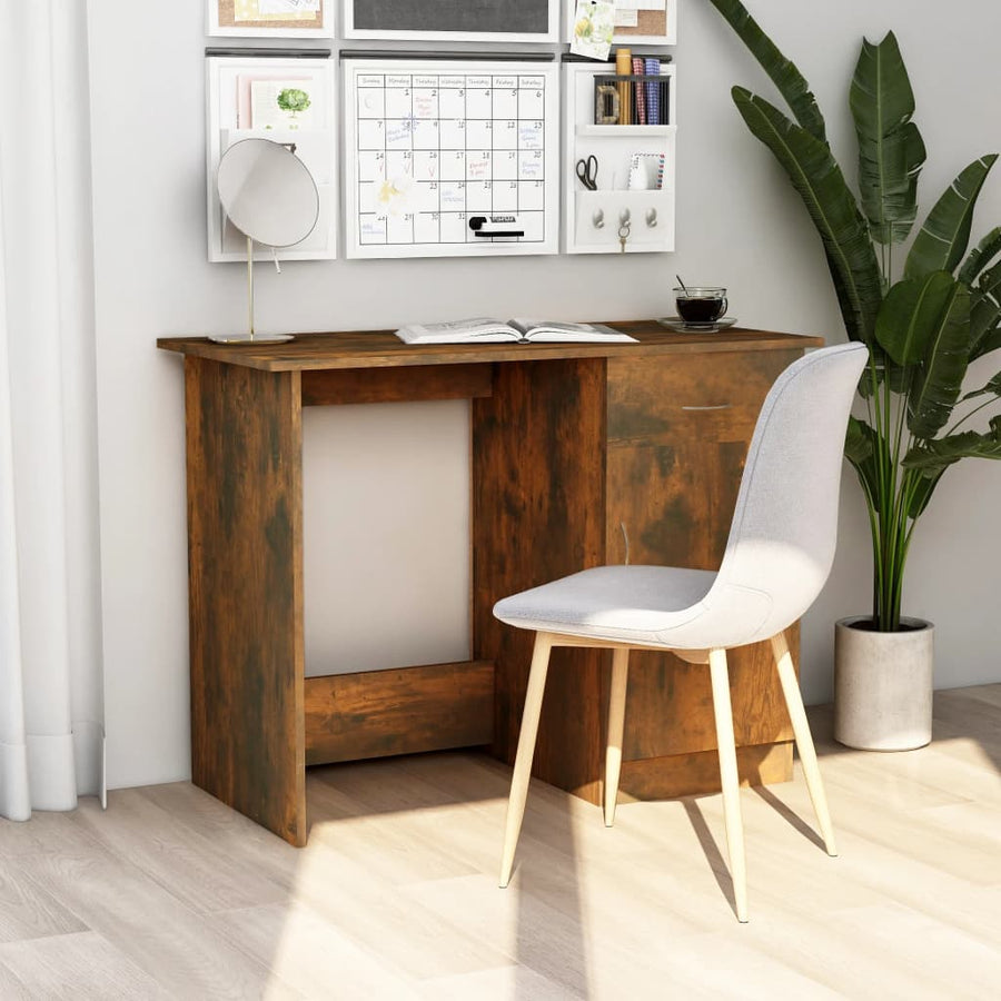 Bureau 100X50X76 Cm Bewerkt Hout Wit