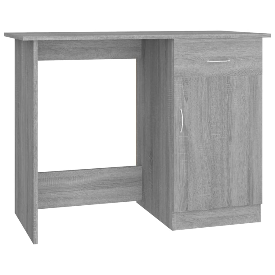 Bureau 100x50x76 cm bewerkt hout grijs sonoma eikenkleurig Grijs sonoma