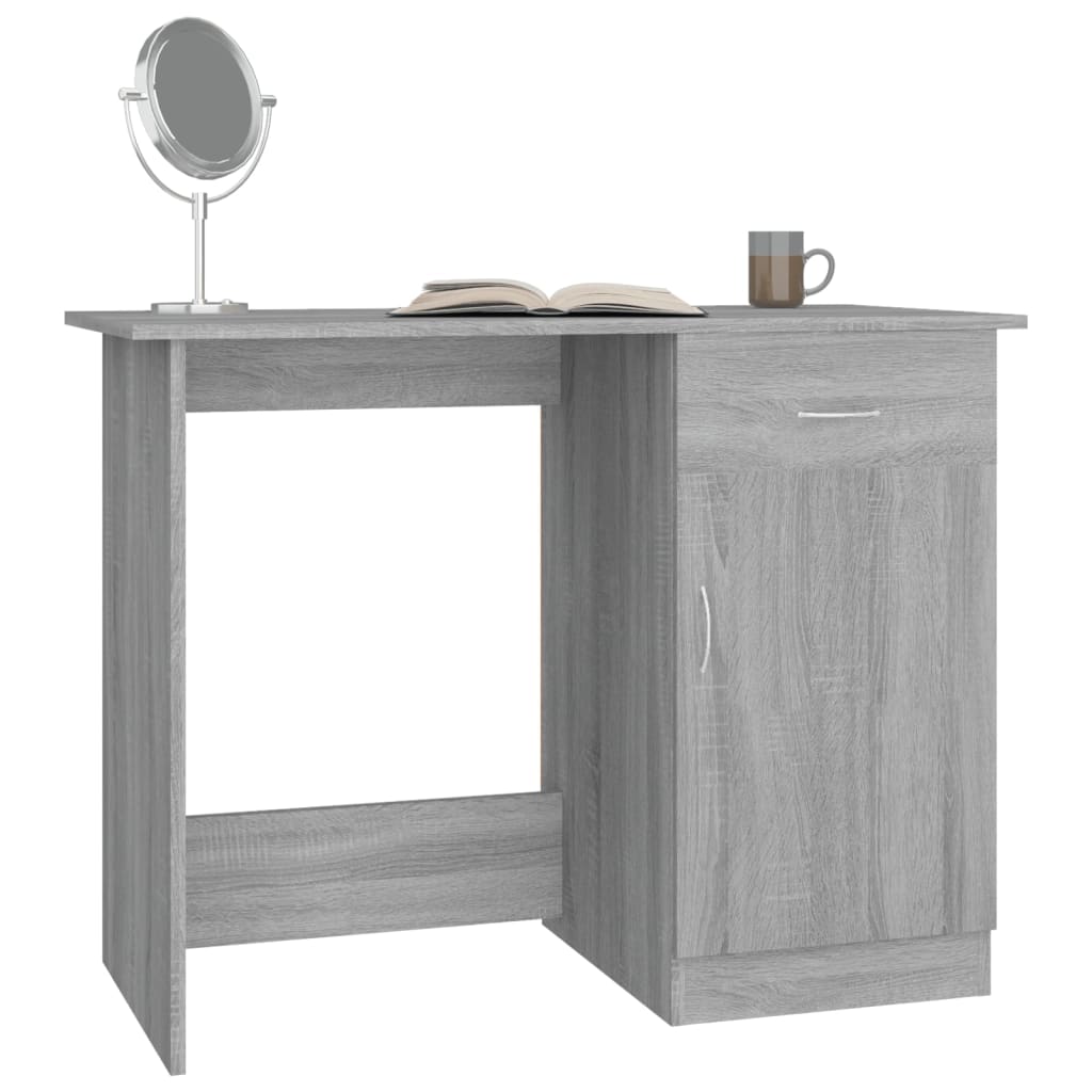 Bureau 100x50x76 cm bewerkt hout grijs sonoma eikenkleurig Grijs sonoma