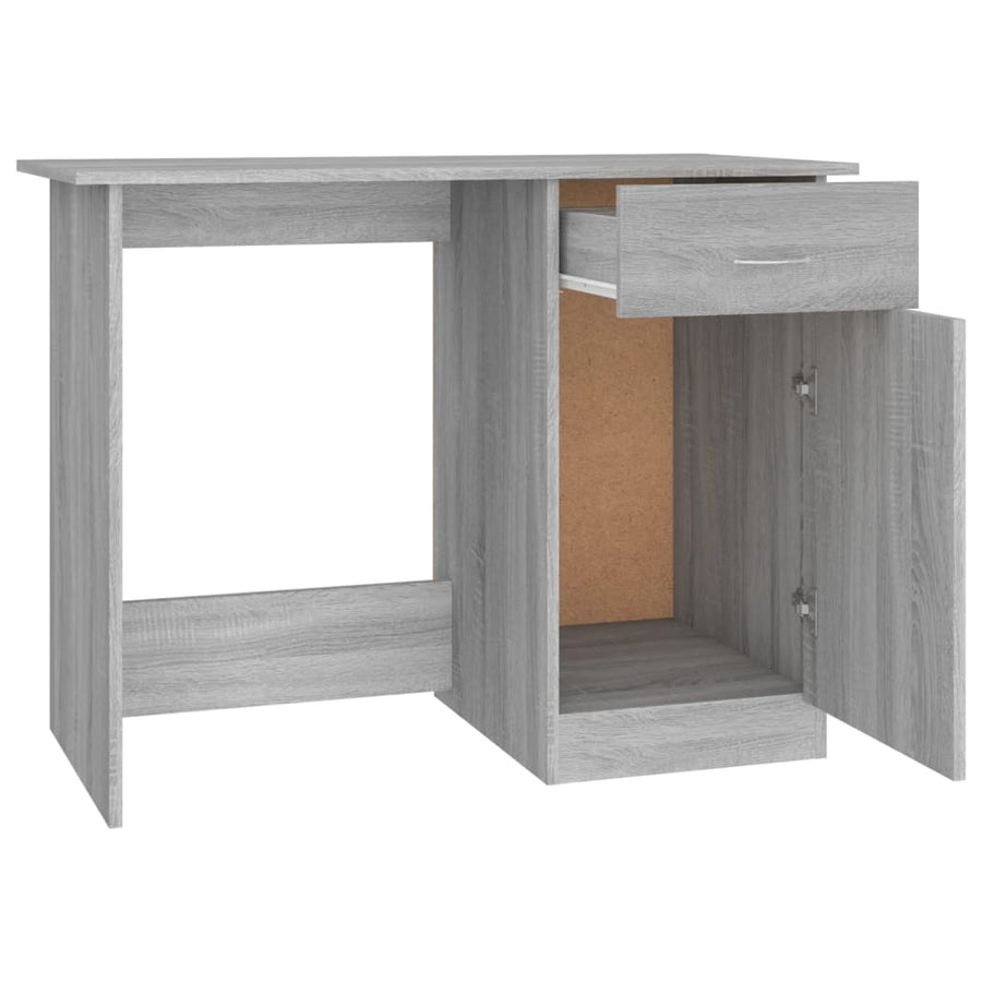 Bureau 100x50x76 cm bewerkt hout grijs sonoma eikenkleurig Grijs sonoma