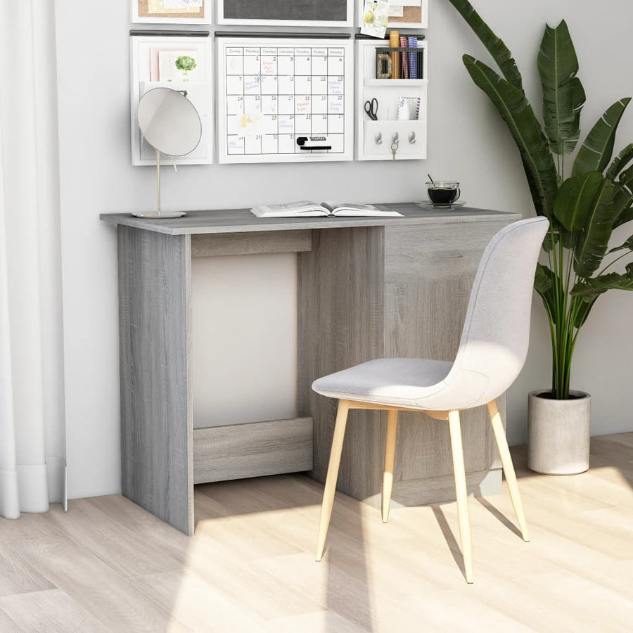Bureau 100x50x76 cm bewerkt hout grijs sonoma eikenkleurig Grijs sonoma