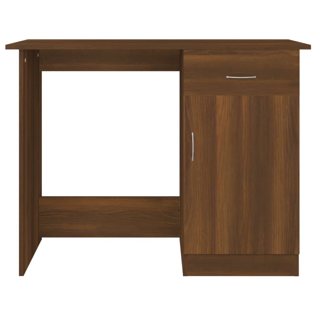 Bureau 100x50x76 cm bewerkt hout bruin eikenkleur Bruineiken