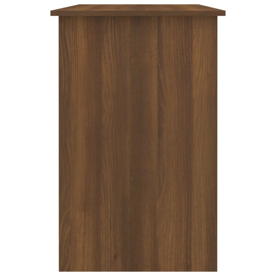 Bureau 100x50x76 cm bewerkt hout bruin eikenkleur Bruineiken