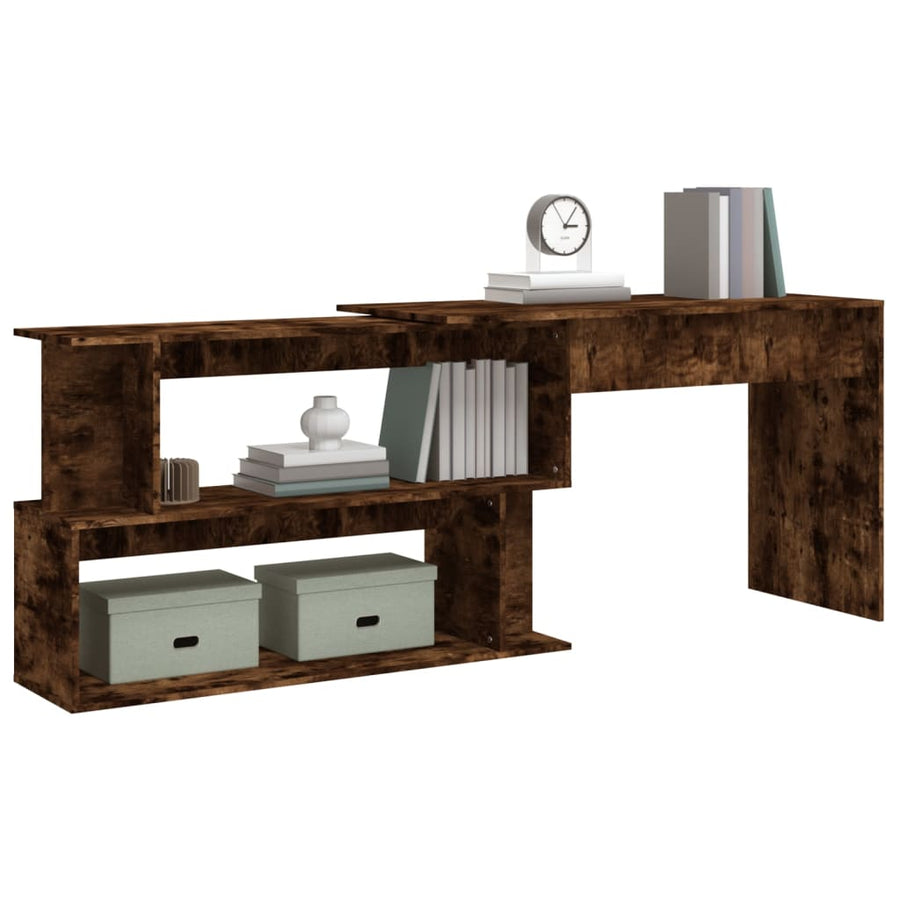 Hoekbureau 200X50X76 Cm Bewerkt Hout Kleur Gerookt eiken