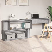 Hoekbureau 200x50x76 cm grijs sonoma eiken
