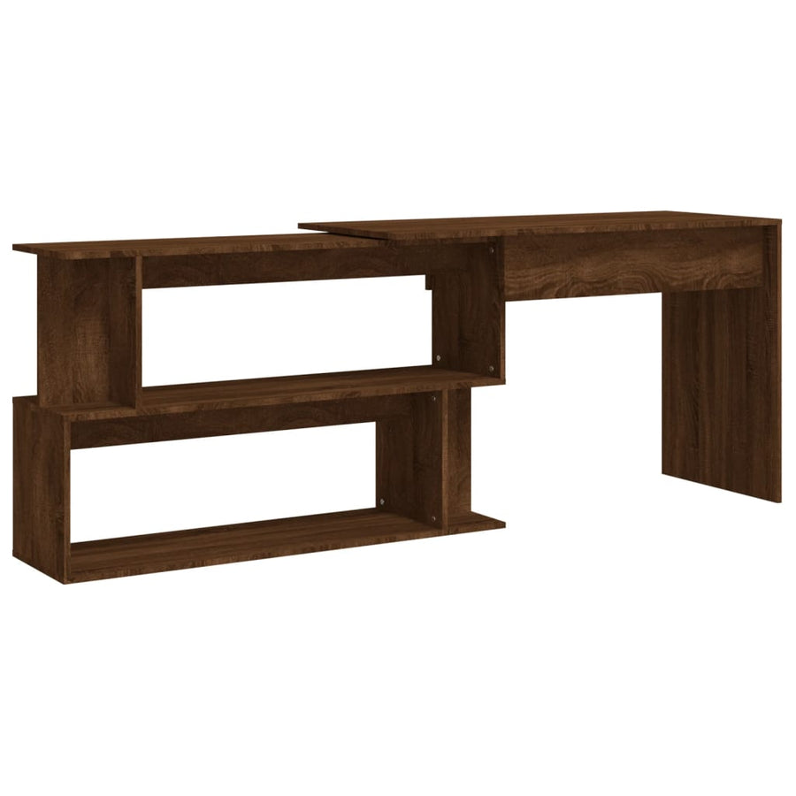 Hoekbureau 200X50X76 Cm Bewerkt Hout bruin eikenkleur
