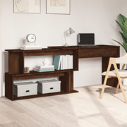 Hoekbureau 200x50x76 cm bewerkt hout bruin