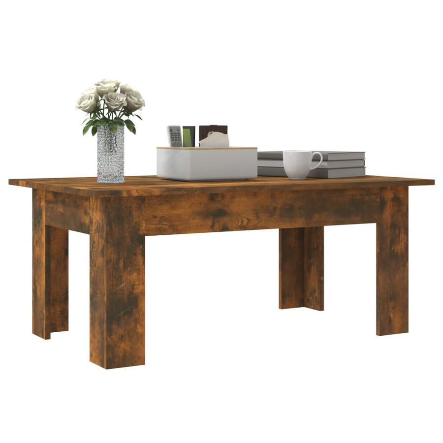 Salontafel 100X60X42 Cm Bewerkt Hout Gerookt Eikenkleurig