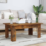 Salontafel 100x60x42 cm bewerkt hout gerookt eiken