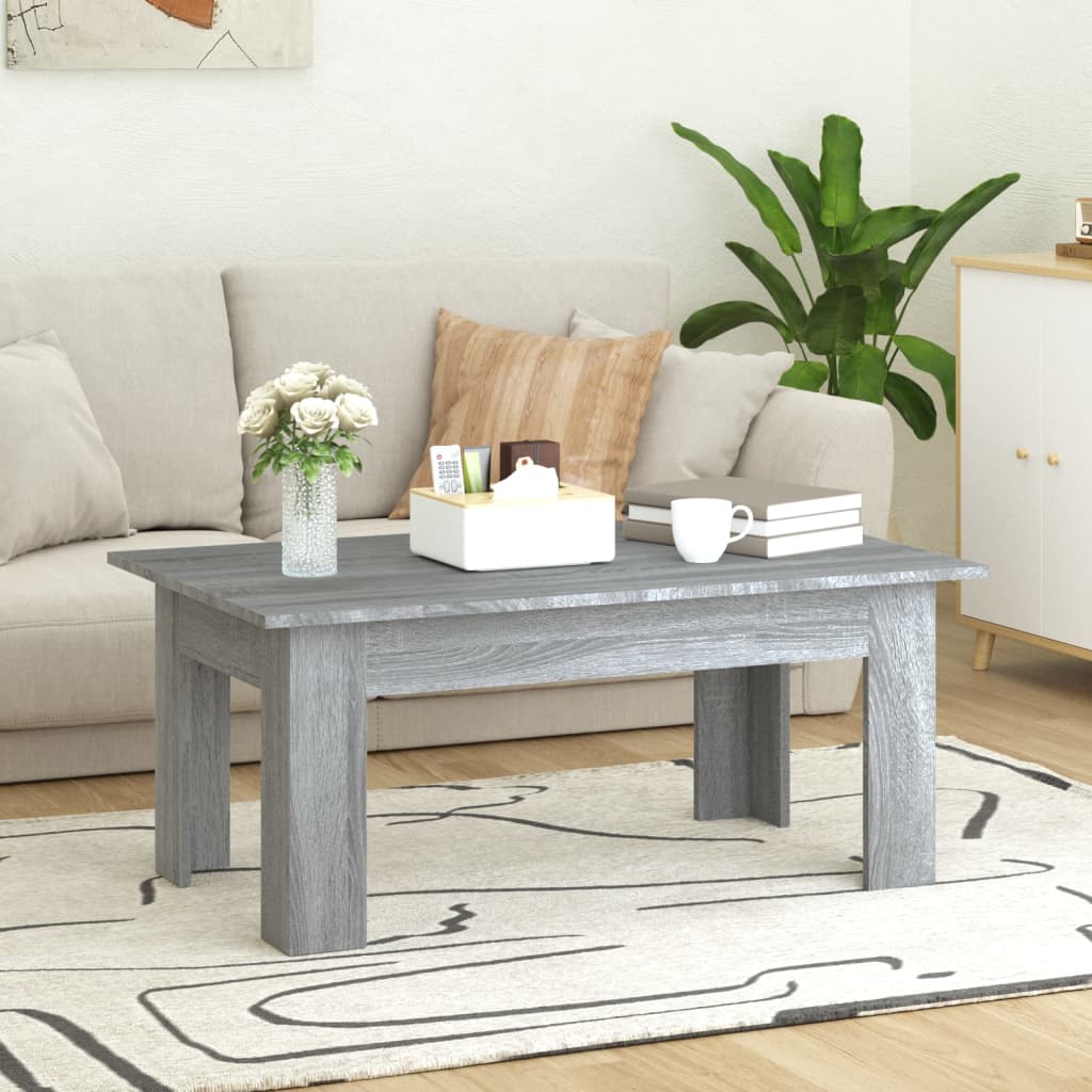Salontafel 00X60X42 Cm Bewerkt Hout Eikenkleurig Grijs sonoma