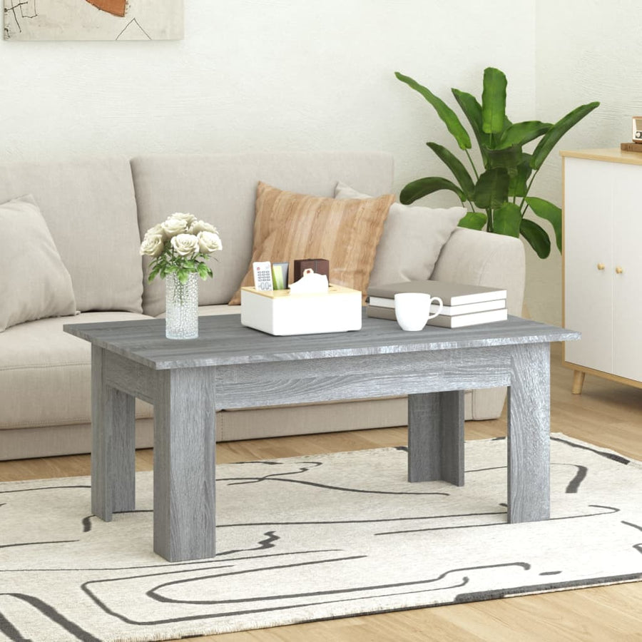 Salontafel 00X60X42 Cm Bewerkt Hout Eikenkleurig Grijs sonoma