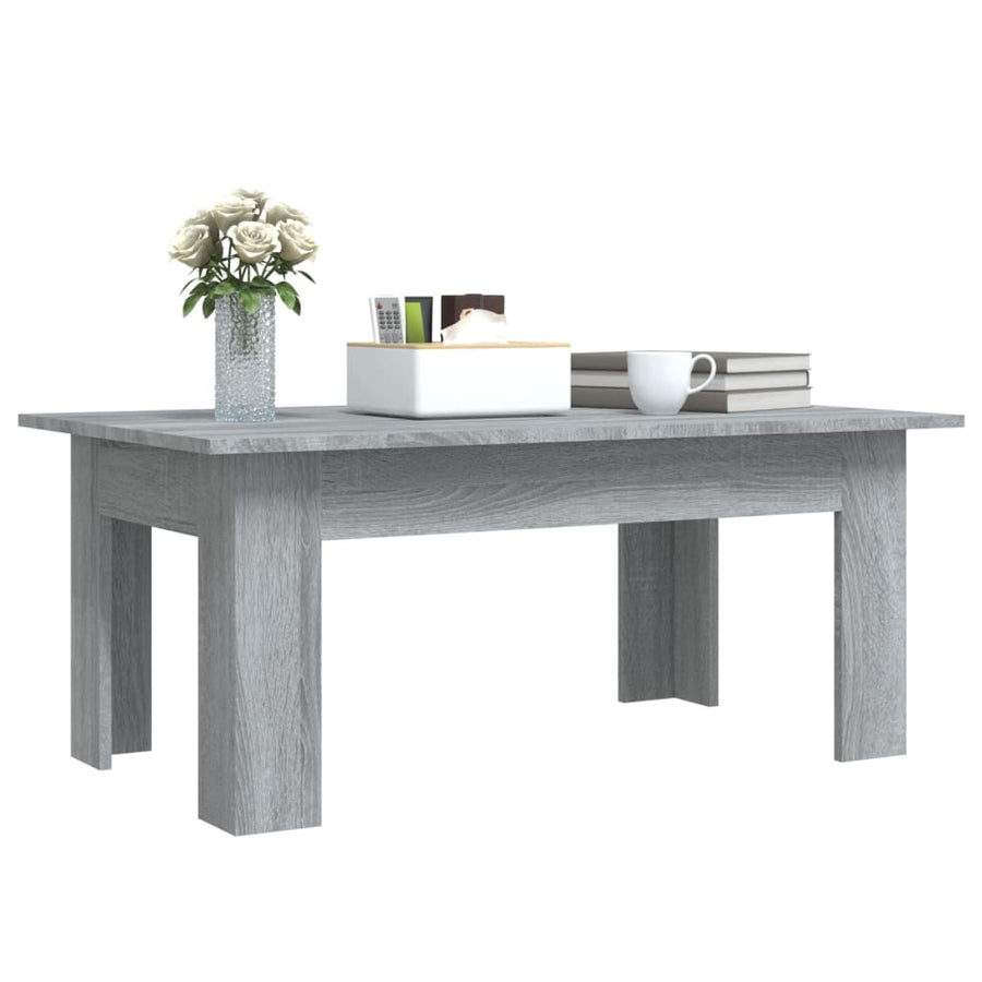 Salontafel 00X60X42 Cm Bewerkt Hout Eikenkleurig Grijs sonoma