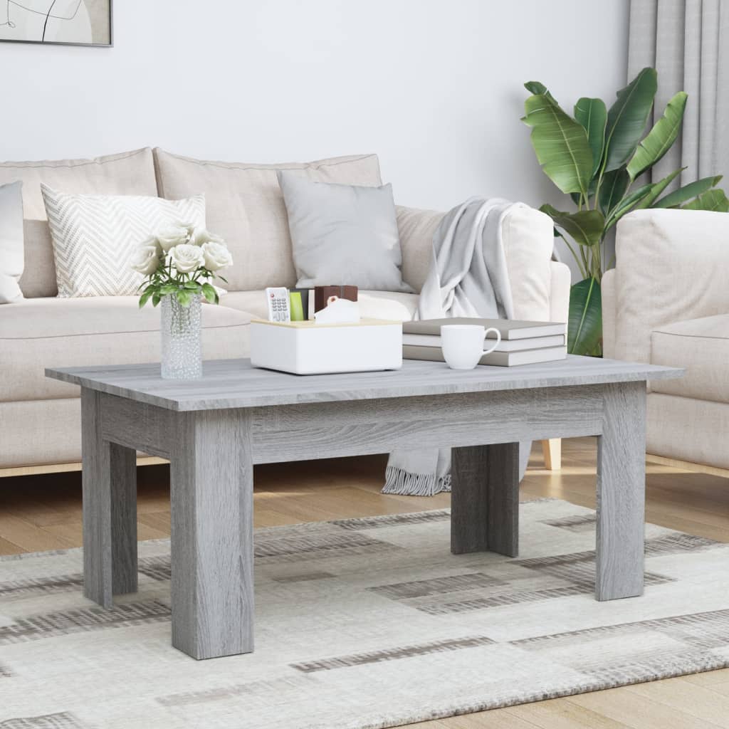 Salontafel 00X60X42 Cm Bewerkt Hout Eikenkleurig Grijs sonoma