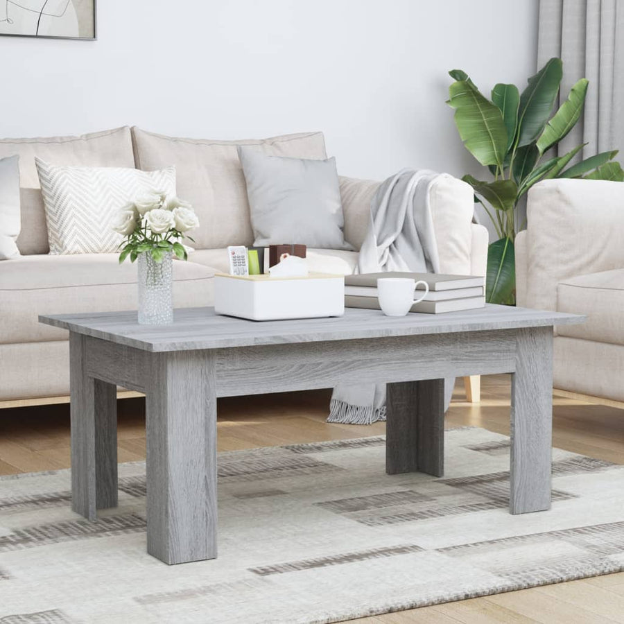 Salontafel 00X60X42 Cm Bewerkt Hout Eikenkleurig Grijs sonoma