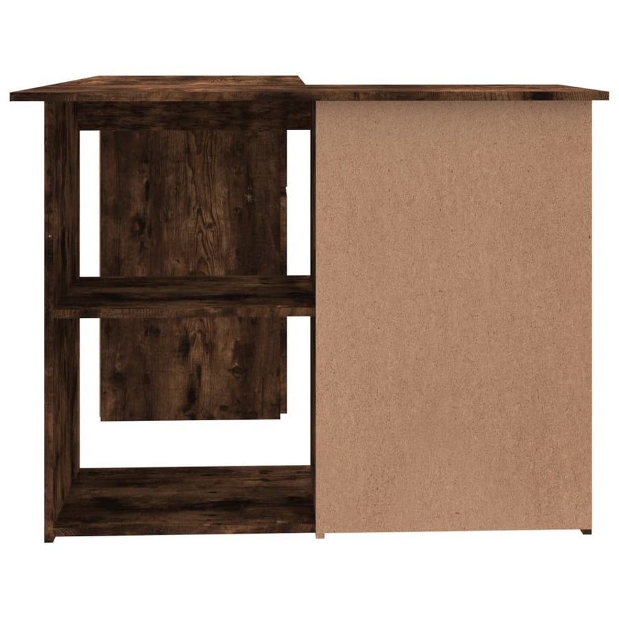Hoekbureau 145x100x76 cm bewerkt hout gerookt eikenkleurig Gerookt eiken