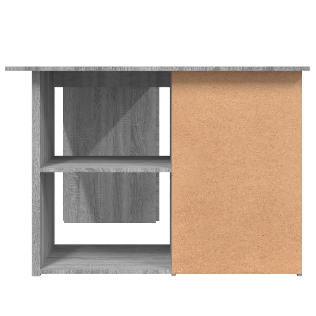 Hoekbureau 145x100x76 cm bewerkt hout grijs sonoma eikenkleurig Grijs sonoma